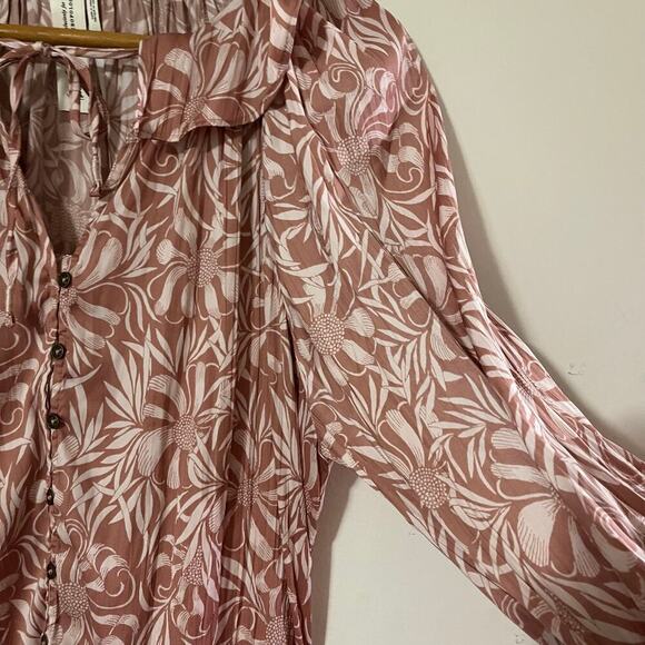 Florence Balducci for Anthropologie Collared Blouse Size Medium - Picture 5 of 15